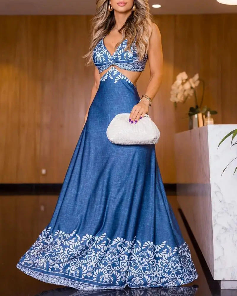 blue dress